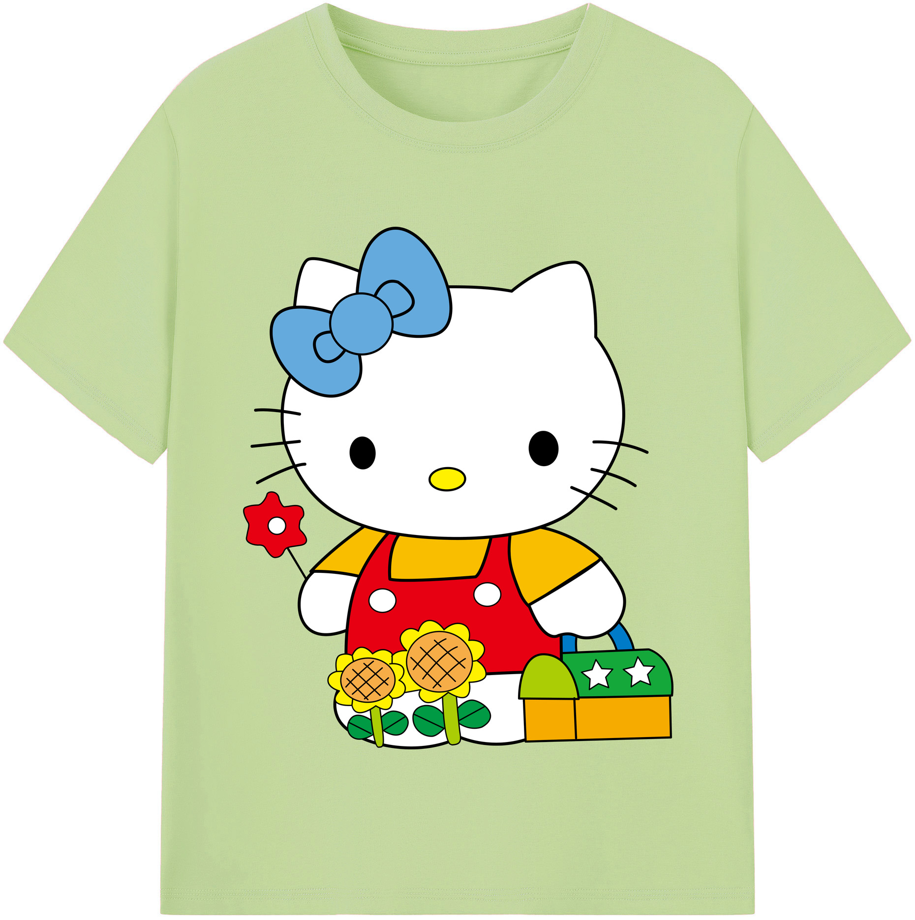 （画像用） Hello Kitty ハローキティ 綿100％半袖Tシャツ（フロントプリント）